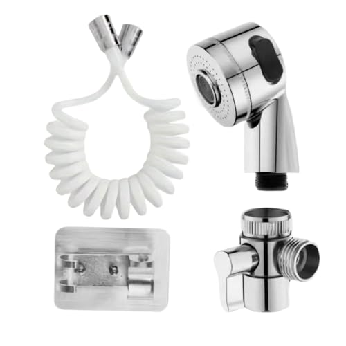 Vmiorzq Wasserhahn Sprühaufsatz | Badezimmer Wasserhahnkopf Sprühschlauch Set | Zwei Sprühmodi Duschschlauch Adapter Werkzeug für Baden Haarewaschen Reinigung von Utensilien und Wäschewanne | Vmiorzq Wasserhahn Sprühaufsatz | Badezimmer Wasserhahnkopf Sprühschlauch Set | Zwei Sprühmodi Duschschlauch Adapter Werkzeug für Baden Haarewaschen Reinigung von Utensilien und Wäschewanne | von Vmiorzq