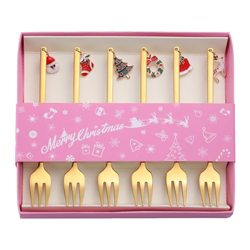 Vmiorzq Weihnachts-Kaffeelöffel,Weihnachts-Dessertlöffel | Kaffeelöffel Teelöffel 6 Stück Rührlöffel - Bestecklöffel in Lebensmittelqualität, Dessertlöffel-Set zum Rühren, Mischen, Tischdekoration Vmiorzq Weihnachts-Kaffeelöffel,Weihnachts-Dessertlöffel | Kaffeelöffel Teelöffel 6 Stück Rührlöffel - Bestecklöffel in Lebensmittelqualität, Dessertlöffel-Set zum Rühren, Mischen, Tischdekoration von Vmiorzq