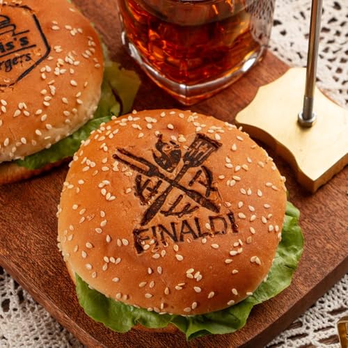 Custom Branding Iron for Burgers | Custom Steak Branding Irons | Custom Food Branding Iron | Personalized Logo Branding Iron Stamp | BBQ Meat Brander Iron for Grilling von Vniqloo