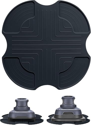 Air Fryer Trivets Silicone for Ninja Crispi, Hot Pads Topflappen for Ninja Crispi Airfryer Accessories, Portable Glass Air Fryer Cooking Kitchen Holder (Black) von Vnnigmn