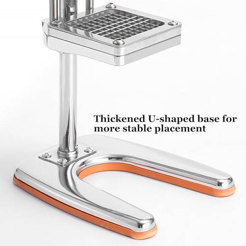 Edelstahl Manueller Pommes-Frites-Schneider, Kartoffelhacker, Gemüse-Kartoffel-Chips-Schneider, Rostfrei leicht zu reinigen, für Heimküchen zum Schneiden und Würfeln(13mm) von Vnook
