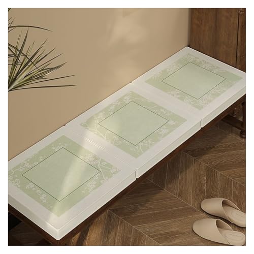 Quadratische Sitzkissen, Esszimmerstuhl Stuhlkissen, Meditation Skissen, Verdickter Schwamm, Waschbarer, für Zuhause Schuhwechselbank, Boden Dekoration(Green,45x45x5cm) von Vnook