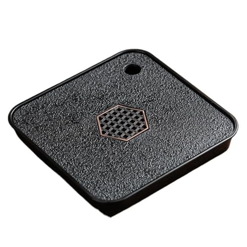 Vnook Japanisch Teeservice Tablett, Kung Fu Teetablett, Teekanne Halter, mit Wasserspeicher Design, Harz, Abnehmbare, für Zuhause, Teestube, Büro, Teeliebhaber(20x20x2.5cm) von Vnook
