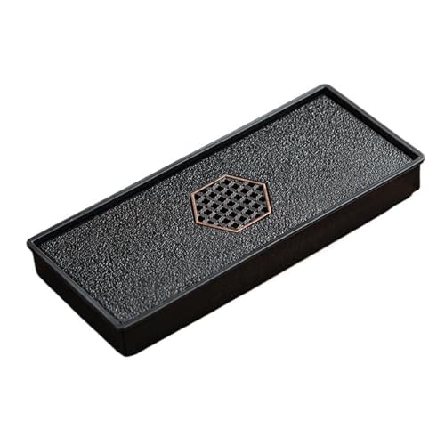 Vnook Japanisch Teeservice Tablett, Kung Fu Teetablett, Teekanne Halter, mit Wasserspeicher Design, Harz, Abnehmbare, für Zuhause, Teestube, Büro, Teeliebhaber(27.5x11.8x3.5cm) von Vnook