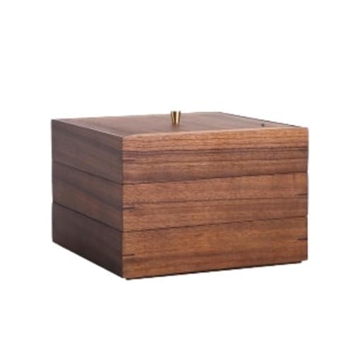 Vnook Mehrschichtige Teekuchen-Boxen, Tee-Kuchen Aufbewahrungsboxen, Desktop Tee Organizer, Staubdicht, mit Deckel, Für Zuhause, Teestube Büro, Teekuchen Teeblätter(22.7x15.5cm) von Vnook