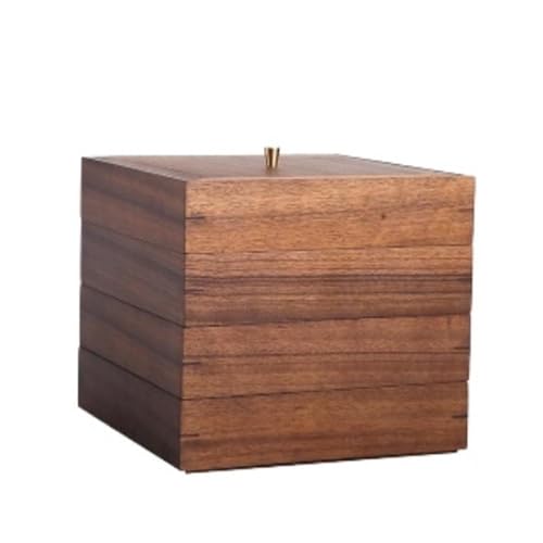 Vnook Mehrschichtige Teekuchen-Boxen, Tee-Kuchen Aufbewahrungsboxen, Desktop Tee Organizer, Staubdicht, mit Deckel, Für Zuhause, Teestube Büro, Teekuchen Teeblätter(22.7x20.6cm) von Vnook