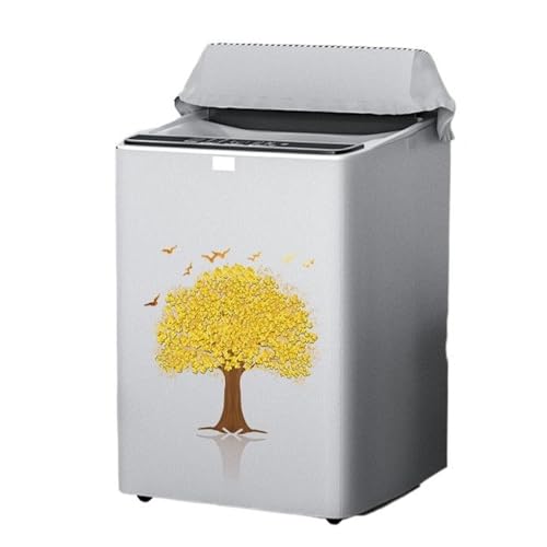 Vnook Pulsator Waschmaschinen-Abdeckung, Toplader Trockner Schutzabdeckung, Wasserdichtes Design, mit Reißverschluss, für Pulsator Waschmaschine und Trockner(Yellow,XS) von Vnook