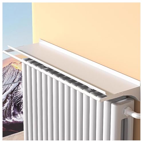 Vnook Schwebendes Regal über dem Heizkörper, Heizkörperregal aus weißer Aluminiumlegierung mit wasserdichter und rostfreier Halterung for Schlafzimmer, Wohnzimmer(60cm) von Vnook