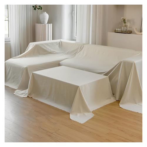Vnook Staubschutztuch, Stoff Möbelabdeckung, Hausstaubschutz Möbel Schutzhülle, Polyestergewebe, Multifunktionales, für Schutzhülle Möbel, Sofa, Bett Drop Cloths(White,2.8x5m) von Vnook