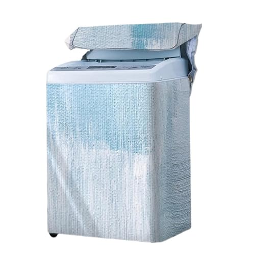 Vnook Toplader Waschmaschinen Abdeckung, Trockner Abdeckung, Wasserdicht Schutzabdeckung, Druck Geometrie, für Meisten Toplader Pulsator Waschmaschine Trockner(Blue,S) von Vnook