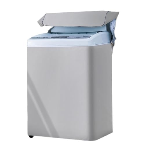 Vnook Toplader Waschmaschinen Abdeckung, Trockner Abdeckung, Wasserdicht Schutzabdeckung, Druck Geometrie, für Meisten Toplader Pulsator Waschmaschine Trockner(Silver,L) von Vnook