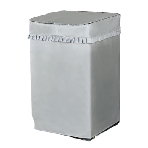 Vnook Vertikale Waschmaschinen Abdeckung, Slim Staubschutz, Wasserdicht Abdeckung, mit Reißverschluss, Toplader-Waschmaschine, Oxford-Stoff, für Drinnen und draußen(Silver,55x56x89cm) von Vnook