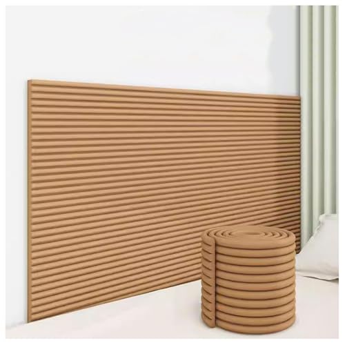 Vnook Wandkissen, gepolsterte Paneele for Wände, Selbstklebende gepolsterte Wandpaneele, gepolsterte 3D-Wandverkleidungen for das Kopfteil des Bettes for das Kinderzimmer zu Hause(Brown) von Vnook