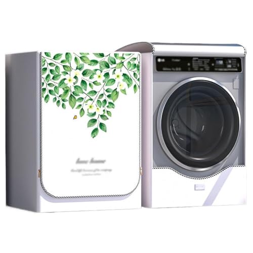 Vnook Waschmaschinen-Abdeckung, Tumble Waschmaschine Trocknerschutz, Wasserdicht Abdeckung, Schmutzabweisend, für Frontlader Waschmaschine und Trockner(Green,M) von Vnook