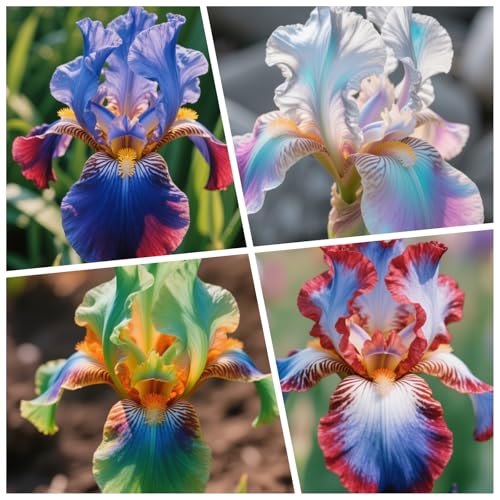 [Vnuhgzs] Doppelte Iris - Großblumige Hybriden - Gartendekoration-6 Rhizome-A von Vnuhgzs