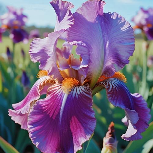 [Vnuhgzs] Winterharte Iris – großblumige Hybride – Garten-/Gartendekoration – winterharte Staude-15 Rhizome-F von Vnuhgzs
