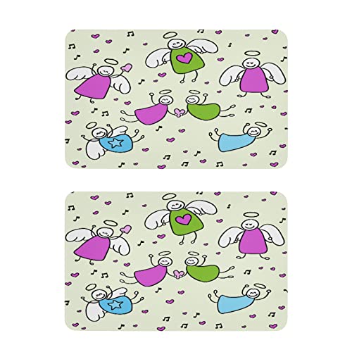 Süßes Babygeschenk Engel Punkt Geschirrspüler Magnet, 2 Stück Magnete Schild für Kühlschrank Flip Non-Scratch Küchenzusatz Magnetanzeige von Vnurnrn