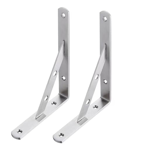 2 Stück Edelstahl Halterung, Heavy Duty Solid Regal Support, Max Last: 550lb, rechtwinklige Halterung, platzsparende Halterung. (35 * 21 * 0.4cm/13.8 * 8.2 * 0.16inch/Stücke) von VoVoia
