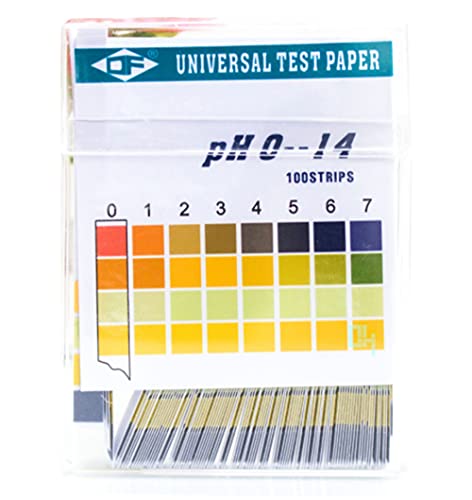 Voarge 100 Streifen 0-14 pH-Indikator, Blättchen mit Universalanzeige, Säureprüfung für Aquarien und Wasser. von Voarge