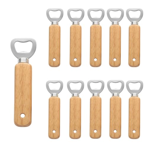 Voarge 16 Stück Flaschenöffner, Gravierbare Flaschenöffner aus Holz, für Getränke, Apfelwein, Bar, Heim-Gadgets von Voarge