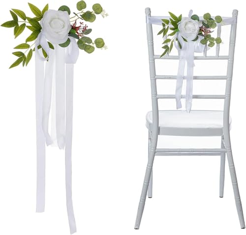 Voarge 2 Stück Künstliche Pfingstrosen mit Bändern, Hochzeitsdekoration Stuhlriemen, Stuhlgürtel, Geeignet für Hochzeit Party Geburtstag Bankett Voarge 2 Stück Künstliche Pfingstrosen mit Bändern, Hochzeitsdekoration Stuhlriemen, Stuhlgürtel, Geeignet für Hochzeit Party Geburtstag Bankett von Voarge
