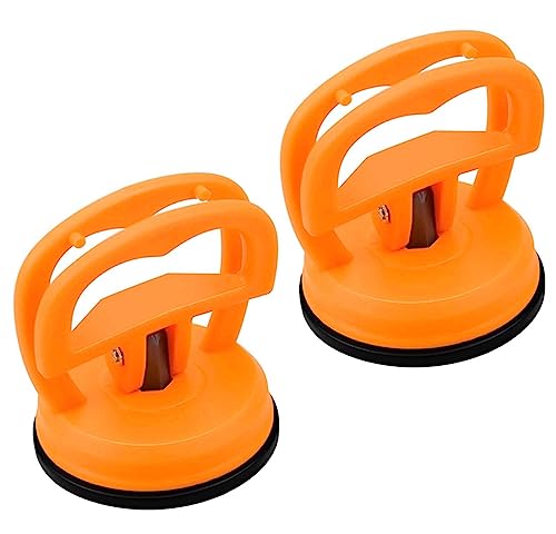 Voarge 2 Stück Saugheber Vakuumsauger Gummisauger Glassauger, Ausbau Werkzeug Mini Saugheber, für Mobiltelefon Tablet Display lcd Scheibe (Orange) von Voarge