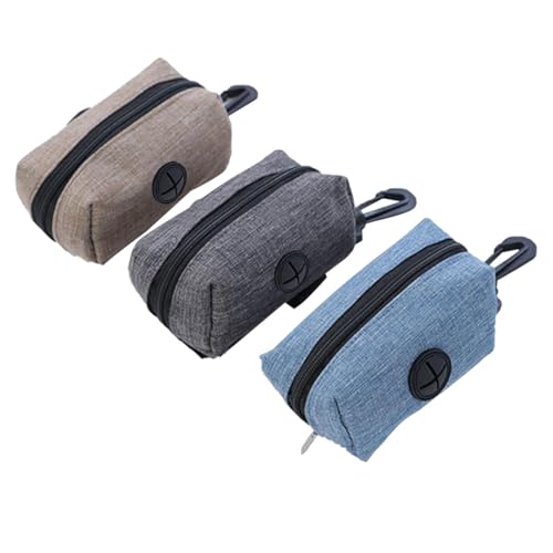 Voarge 3 Stück tragbare Hundekotbeutel-Halter,Pet Waste Rubbish Poop Bag Halter,Outdoor-Zubehör Für Haustiere, Haustierzubehör von Voarge