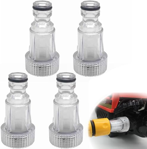 Voarge 4 Stück Wasserfilter für Hochdruckreiniger, mit 3/4 Zoll Anschluss, Filter für Wassereinlass, Filter für Autowäsche, Gartenbewässerung von Voarge