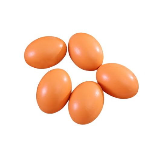 Voarge 5 Stück Eier aus Holz, realistische Simulation fördern das Ablegen oder Verhindern des Verzehrs von Eiern Voarge 5 Stück Eier aus Holz, realistische Simulation fördern das Ablegen oder Verhindern des Verzehrs von Eiern von Voarge