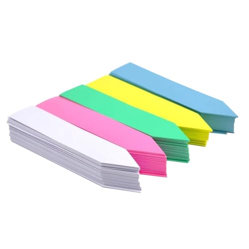 Voarge 500 Stück Plastik Pflanzenstecker, Wiederverwendbar Kunststoff Stift Geformte Kinderzimmer Pflanze Label- Multicolor 10 x 2 cm von Voarge