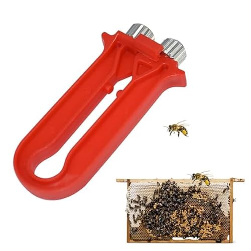 Voarge Bienenstock Drahtstraffer, Kabelspanner, Crimper Imkereiausrüstung, Bienenstock Rahmen Draht, für Befestigen Sie Den Eisendraht Oder Edelstahldraht am Nestrahmen, Rot von Voarge