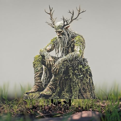 Voarge Garten-Dekostecker Waldgeist, 2D Flach Pilz-Figure Dekostecker für Innen und Außen, Gartenfigure Baumstecker Gartenschilder Blumenstecker Frühlingsdeko für Hof Rasen, 30 x 19 cm von Voarge