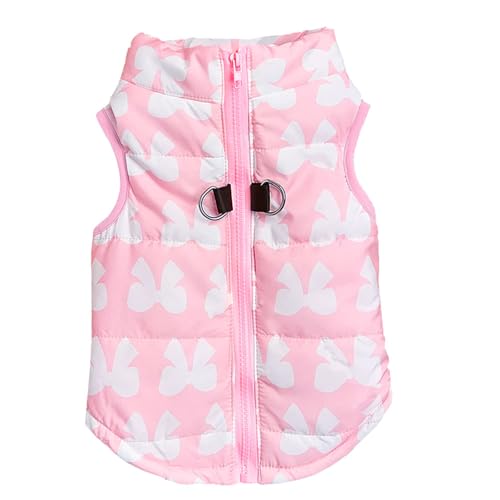 Voarge Haustier Jacke Warme Mäntel Winter Kleine Hunde Warme Weste Mit Reißverschluss Für Hund Chihuahua Kleine Haustier Winter Warme Weste (S, Rosa) von Voarge