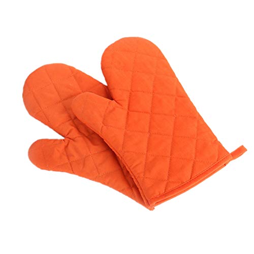 Voarge Ofenhandschuhe, Hitzebeständig Ofenhandschuhe Verdickte Hitzeresistente Topfhandschuhe Topflappen Backhandschuhe, 1 Paar (orange) von Voarge