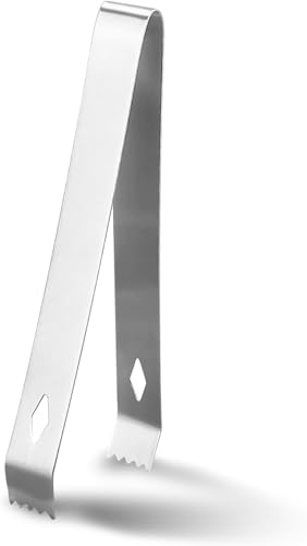 Voarge Räucherzubehör Räucherzange Kohlezange 16,4cm Lang Edelstahl Zange zum Räuchern von Räucherkohle Rostfrei stabile Shisha Grill Zange Küchenzange für Hochzeit Bar Party Büfett Grill Picknick von Voarge