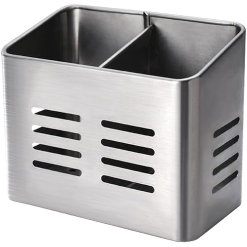 Vobumix 2 Geteilter Küchenutensilienhalter, Utensilien-aufbewahrungskorb, Messer Und Gabel, Abtropffläche, Kochgeschirr-Organizer Für Löffel, Spatel Und Mehr von Vobumix