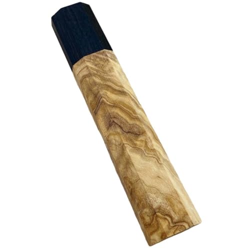 Vobumix Achteckiger Messergriff Aus Holz, Kochmessergriff, Japanischer Stil, Messergriff, Ebenholzschneider, Griff, DIY-messerherstellungszubehör von Vobumix