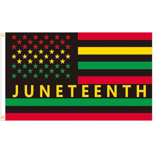 Vobumix Afrikanische Schwarze Geschichtsflagge Juneteenth Usa Flagge Unabhängigkeitstag Flagge Feier Party Banner Für Außenraum Gartendekoration von Vobumix