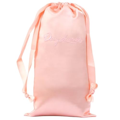 Vobumix Ballettschuhtasche Für Mädchen Kordelzug, Satin, Staubdicht, Für Spitzenschuhe, Tragbar, Reisetasche Für Ballettschuhe, Kordelzugtasche Für Unterwegs von Vobumix
