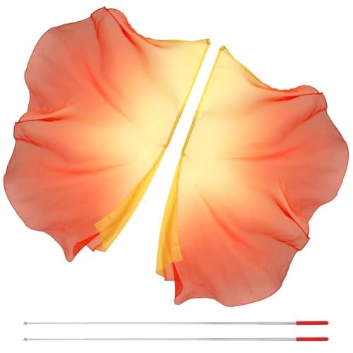 Vobumix Halbkreisförmige Anbetungsflagge, 2 Stück Anbetungsengel-lobfahnen, Tanzfahnen 2 Teleskopstangen, Glänzende Lobfahne, Anbetungsbanner von Vobumix