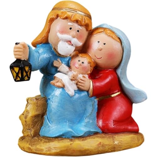 Vobumix Jesus Maria Figuren Krippenset Dekoration Religiöse Heilige Familie Statue Dekor Ornament Religiöses Geschenk Für Zuhause Desktop Vobumix Jesus Maria Figuren Krippenset Dekoration Religiöse Heilige Familie Statue Dekor Ornament Religiöses Geschenk Für Zuhause Desktop von Vobumix