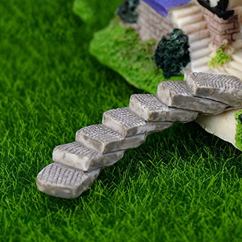 Vobumix Miniatur-treppen-Ornamente, 2 Stück, Leiter-treppen-Figur, Dekorative Mini-fee-Garten-Cartoon-gebäude-Statue, Miniatur-moos-Ornamente, Kunstharz-Handwerk Vobumix Miniatur-treppen-Ornamente, 2 Stück, Leiter-treppen-Figur, Dekorative Mini-fee-Garten-Cartoon-gebäude-Statue, Miniatur-moos-Ornamente, Kunstharz-Handwerk von Vobumix