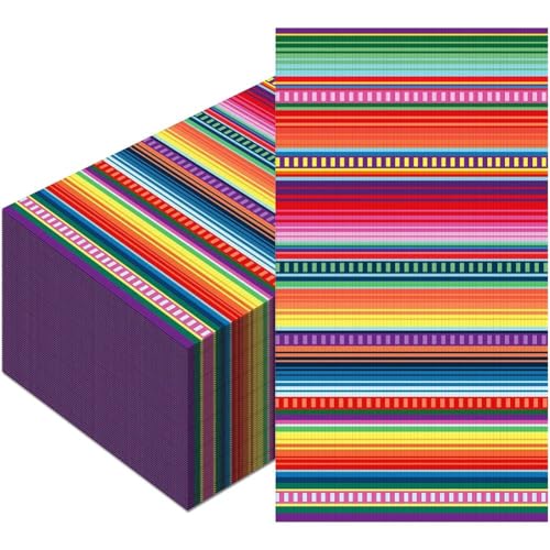 Vobumix Papierhandtuch Im Mexikanischen Stil, 100 Stück, Mexikanische Servietten, Fiesta-gästeservietten, Mexikanisches Thema, Bunte Abendessenservietten, Mexiko-Fiesta-papierhandtuch von Vobumix