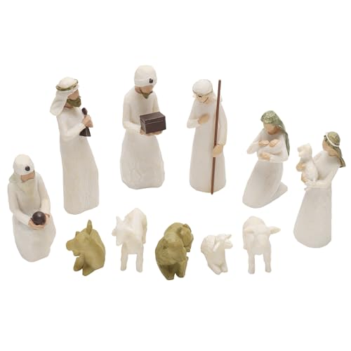 Vocdikficy 10 Stück -Krippenstatue, Miniatur-Kirchendekoration, Kleine Jesus-Krippe, Weihnachtskrippenstatue Vocdikficy 10 Stück -Krippenstatue, Miniatur-Kirchendekoration, Kleine Jesus-Krippe, Weihnachtskrippenstatue von Vocdikficy