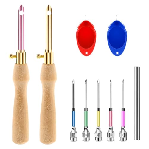 Vocdikficy 10-Teiliges Stanznadel-Set, Verstellbares Stanznadelwerkzeug, 7-Teilige Stanznadel mit Holzgriffen für Erwachsene, Anfänger Vocdikficy 10-Teiliges Stanznadel-Set, Verstellbares Stanznadelwerkzeug, 7-Teilige Stanznadel mit Holzgriffen für Erwachsene, Anfänger von Vocdikficy