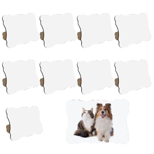 Vocdikficy 10er-Pack Sublimations-Bilderrahmen, mit Ständer, Wärmeübertragung, MDF, Sublimations-Bilderrahmen für Heimwerker, 6 X 8 von Vocdikficy