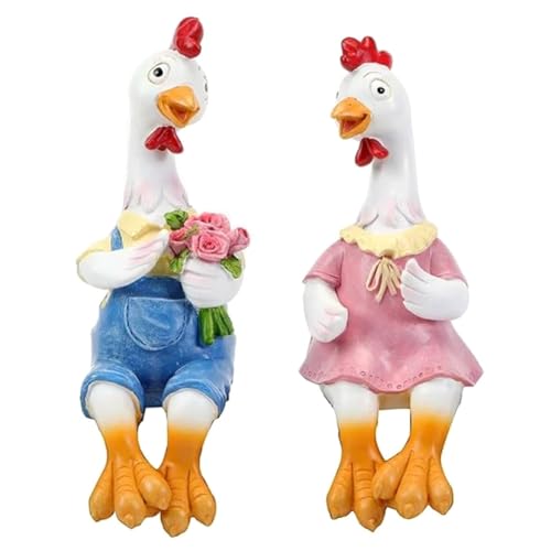 Vocdikficy 2-Teilige Paar-Enten-Gartenstatuen, Cartoon-Harz, Niedliche Sitzende Hühnerskulptur, Geschenkdekoration für Zuhause A Vocdikficy 2-Teilige Paar-Enten-Gartenstatuen, Cartoon-Harz, Niedliche Sitzende Hühnerskulptur, Geschenkdekoration für Zuhause A von Vocdikficy