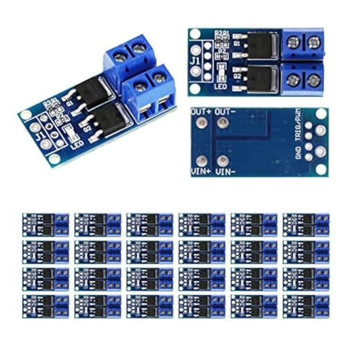 Vocdikficy 30PCS MOS-Transistor-Antriebsmodul Triggerschalter DC5V-36V 15A (Max. 30A) PWM-Einstellung Elektronische Schaltersteuerplatine Langlebig Einfache Installation Einfach zu Bedienen von Vocdikficy