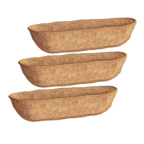 Vocdikficy 36 3er-Pack Pflanztrog-Einlagen, Kokosfaser für Wandkörbe, Blumenkasten-Einlagen, Pflanzkörbe für Den Garten, Langlebig, Einfach zu Verwenden von Vocdikficy