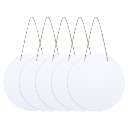 Vocdikficy 5 Stück Runde 10-Sublimations-Türhänger-Rohlinge, Weiße Hartfaserplatten-MDF-Rohlinge, Wandbehang für Den Druck mit Wärmepressenmaschinen Vocdikficy 5 Stück Runde 10-Sublimations-Türhänger-Rohlinge, Weiße Hartfaserplatten-MDF-Rohlinge, Wandbehang für Den Druck mit Wärmepressenmaschinen von Vocdikficy